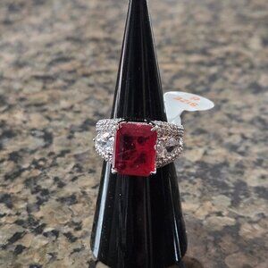 Bomb Party RG70545 "Shimmering Summer Glow" Ruby Fused with Genuine Quartz Sz 6